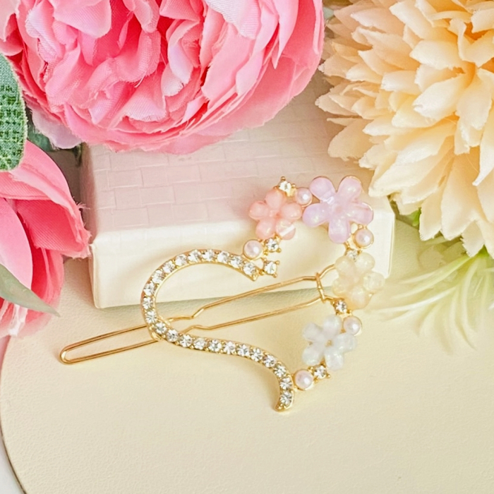 Agrafa Par Inima & Flori Colorate, Accesorii Par [3]