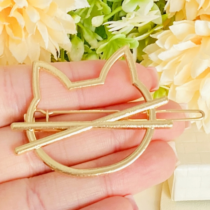 Martisor Agrafa de par Pisica Aurie, Accesorii Par [2]