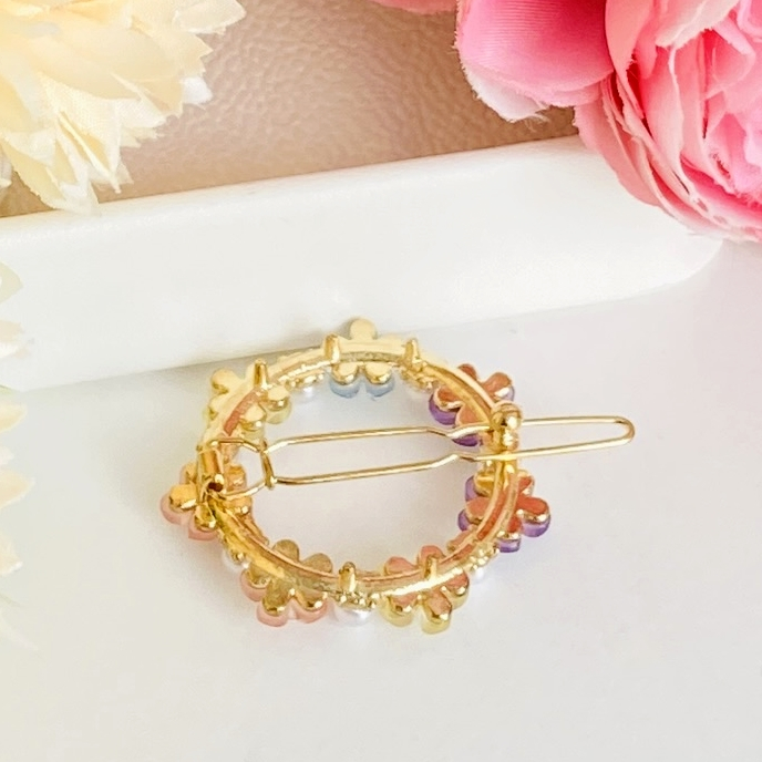 Agrafa Par Floricele Colorate, Agrafa de Par, Accesorii Par, Clama metal [5]