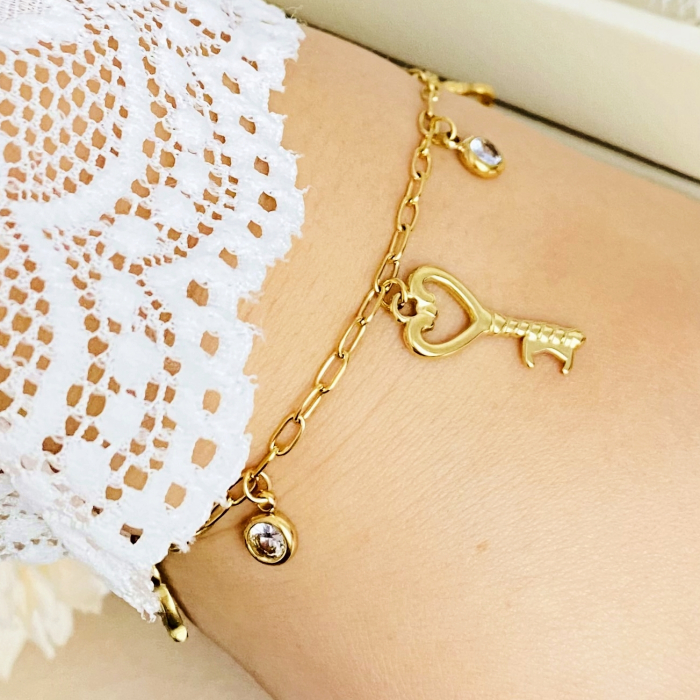 Bratara Cheia Inimii Otel Inoxidabil, Bijuterii Inox, Bratari Dama [8]