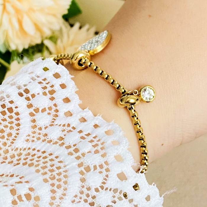 Bratara Inima Norocoasa Otel Inoxidabil, Bijuterii Inox, Bratari Dama [4]