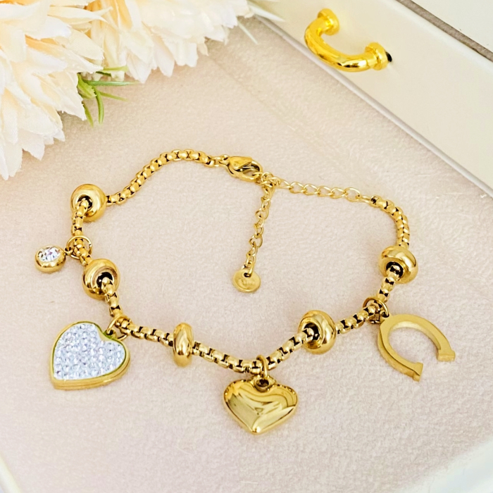 Bratara Inima Norocoasa Otel Inoxidabil, Bijuterii Inox, Bratari Dama [1]