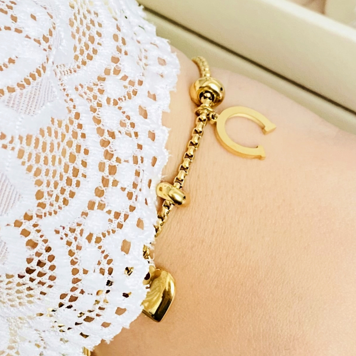 Bratara Inima Norocoasa Otel Inoxidabil, Bijuterii Inox, Bratari Dama [8]