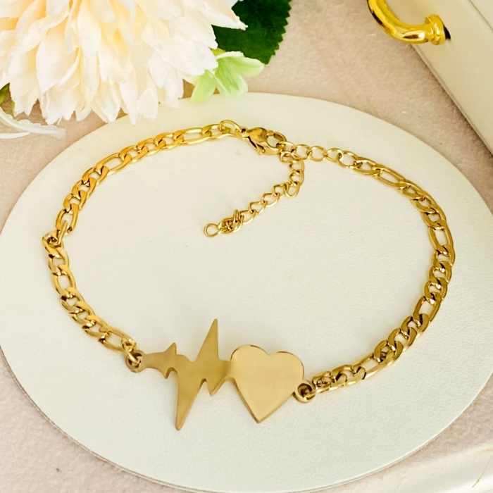 Bratara Heartbeat Otel Inoxidabil, Bijuterii Inox, Bratari Dama [2]