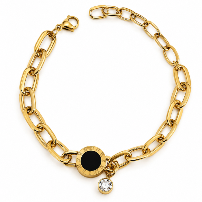 Bratara Black & Gold Otel Inoxidabil, Bijuterii Inox, Bratari Dama [2]