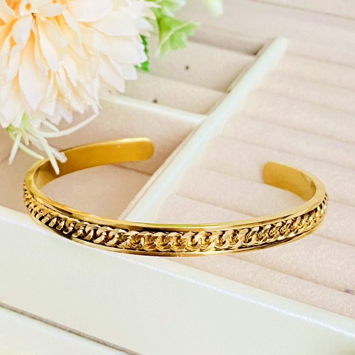 Bratara Fixa Aurie Otel Inoxidabil, Bijuterii Inox, Bratari Dama [3]