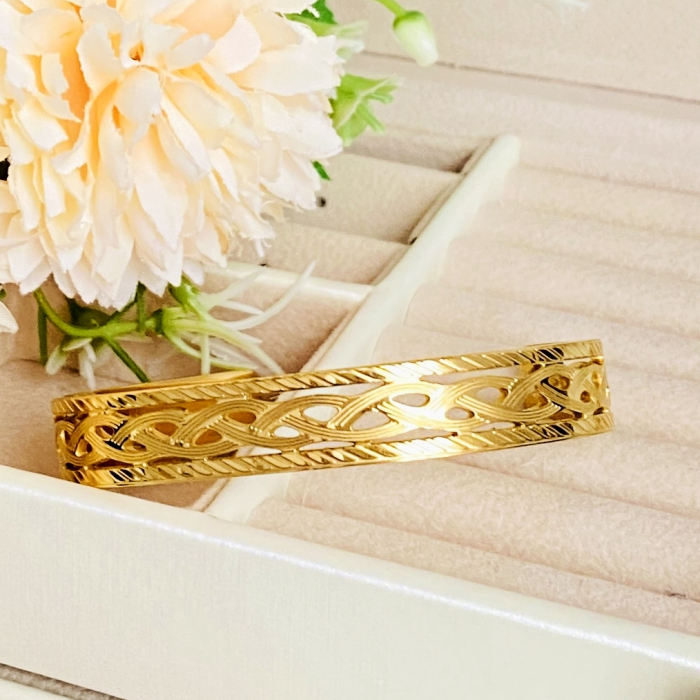 Bratara Bangle Aurie - Otel Inoxidabil, Bijuterii Inox, Bratari Dama [4]