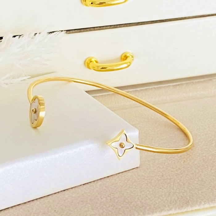 Bratara Fixa Sidef  Otel Inoxidabil, Bijuterii Inox, Bratari Dama [4]