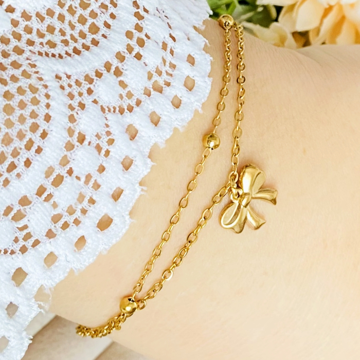 Bratara Dubla Fundita Otel Inoxidabil, Bijuterii Inox, Bratari Dama [3]