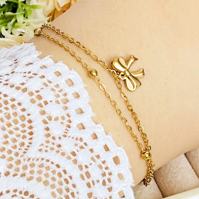 Bratara Dubla Fundita Otel Inoxidabil, Bijuterii Inox, Bratari Dama [6]