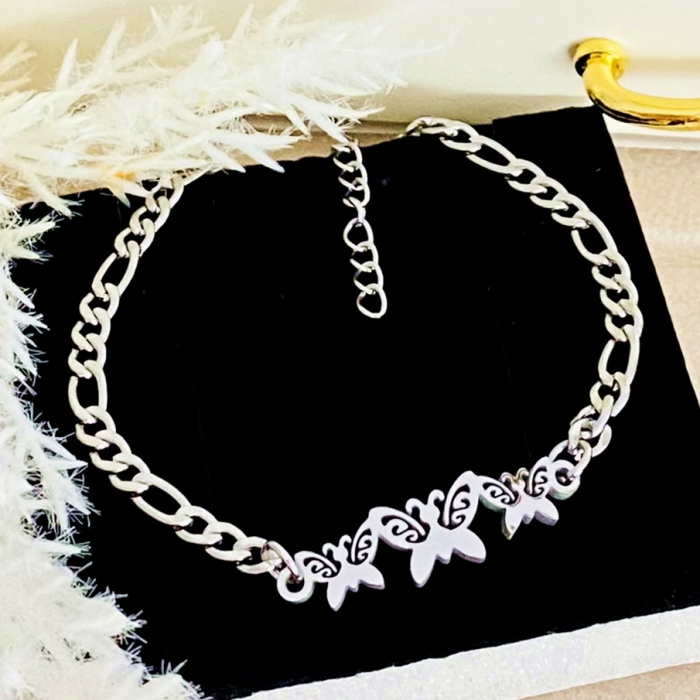 Bratara Fluturi Argintii Otel Inoxidabil, Bijuterii Inox, Bratari Dama [3]