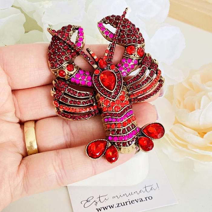 Brosa Homar Rosu, Brose Dama, Brose Elegante [3]