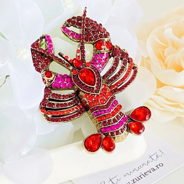 Brosa Homar Rosu, Brose Dama, Brose Elegante [5]