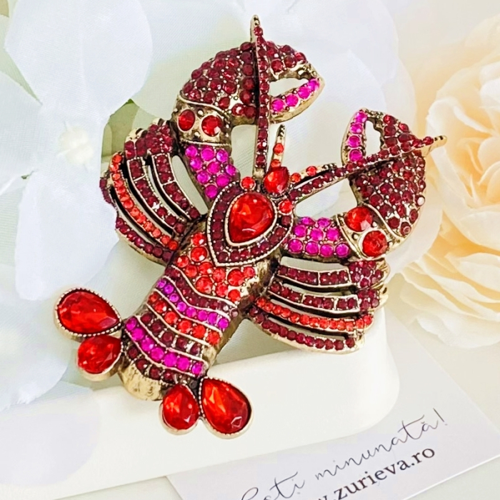 Brosa Homar Rosu, Brose Dama, Brose Elegante [2]