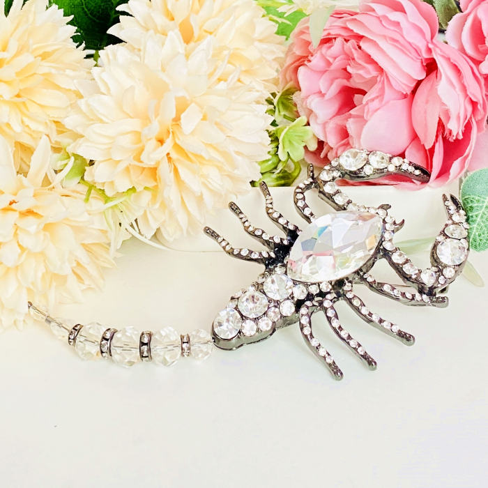 Brosa Mare Scorpion Argintiu, Brosa Dama Femei [5]