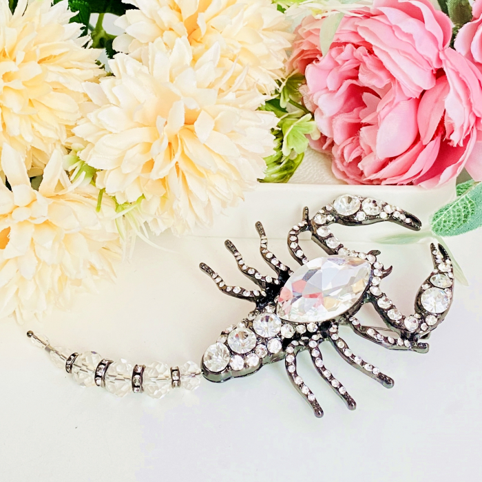 Brosa Mare Scorpion Argintiu, Brosa Dama Femei [8]