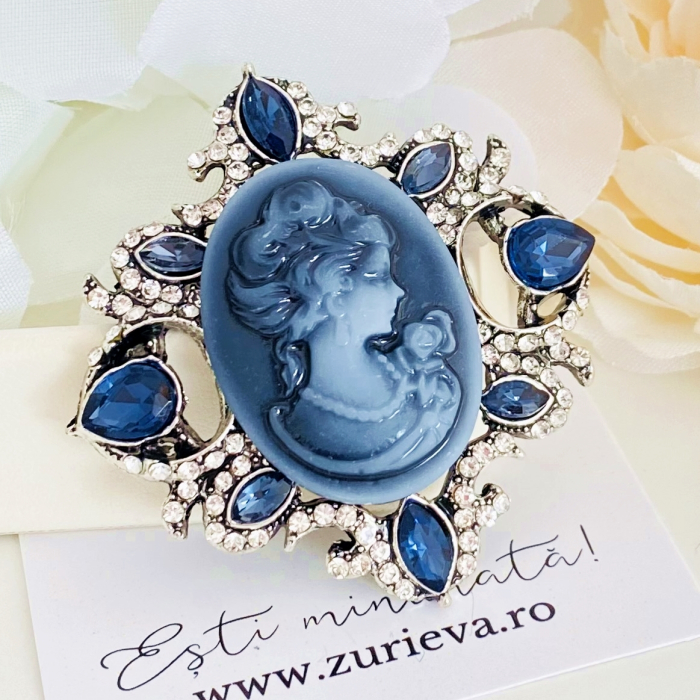 Brosa Camee Albastra, Brose Dama, Brose Elegante [2]