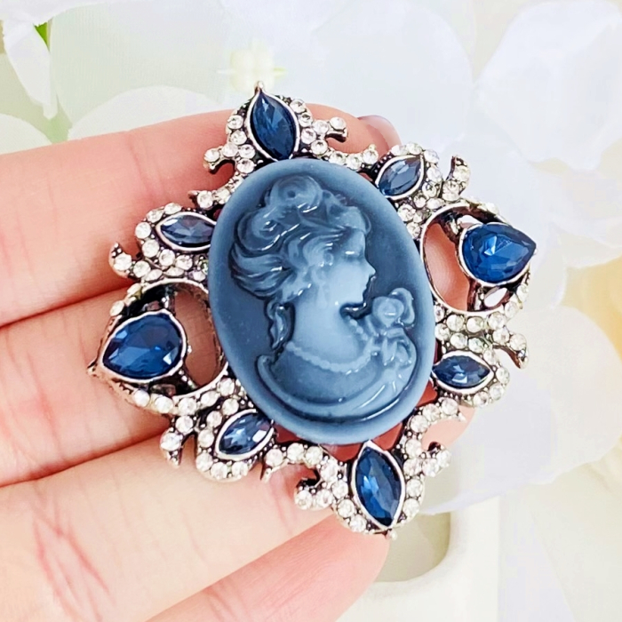Brosa Camee Albastra, Brose Dama, Brose Elegante [3]