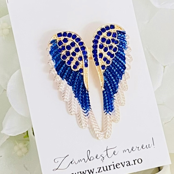 Brosa Aripi Inger Albastru, Brose Dama, Brose Elegante [2]