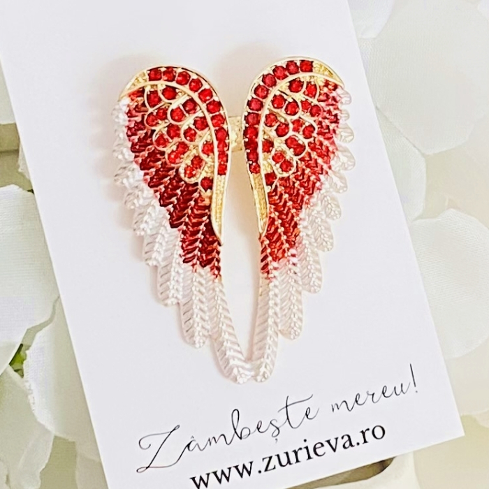 Brosa Aripi Inger Rosu, Brose Dama, Brose Elegante [5]