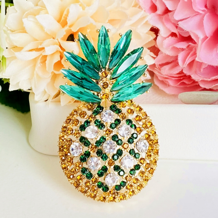 Brosa Ananas Cristale, Brosa Dama Femei [3]