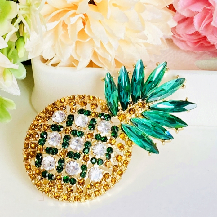 Brosa Ananas Cristale, Brosa Dama Femei [4]