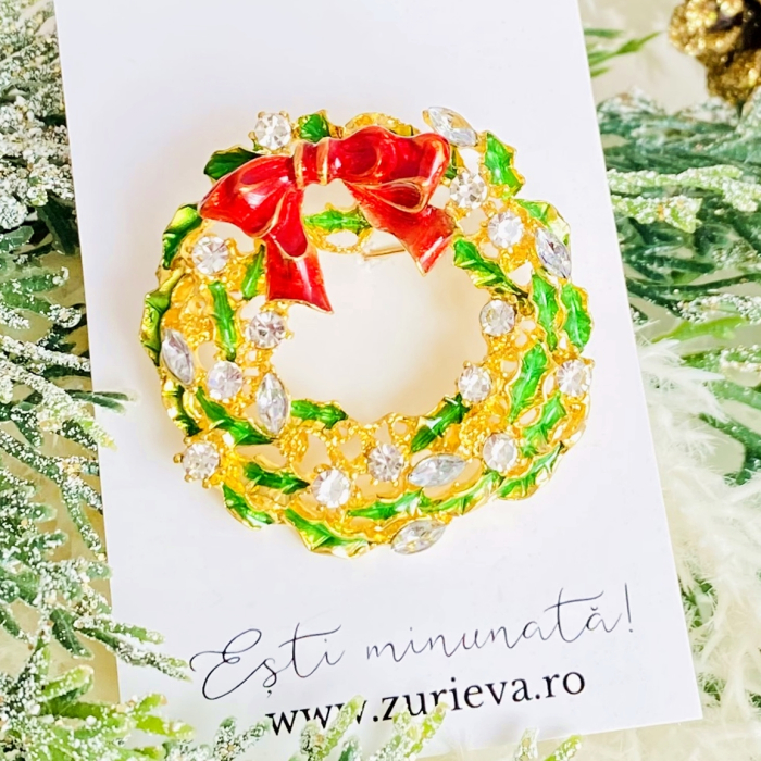 Brosa Ghirlanda Craciun, Brosa Statement, Brose Femei [1]