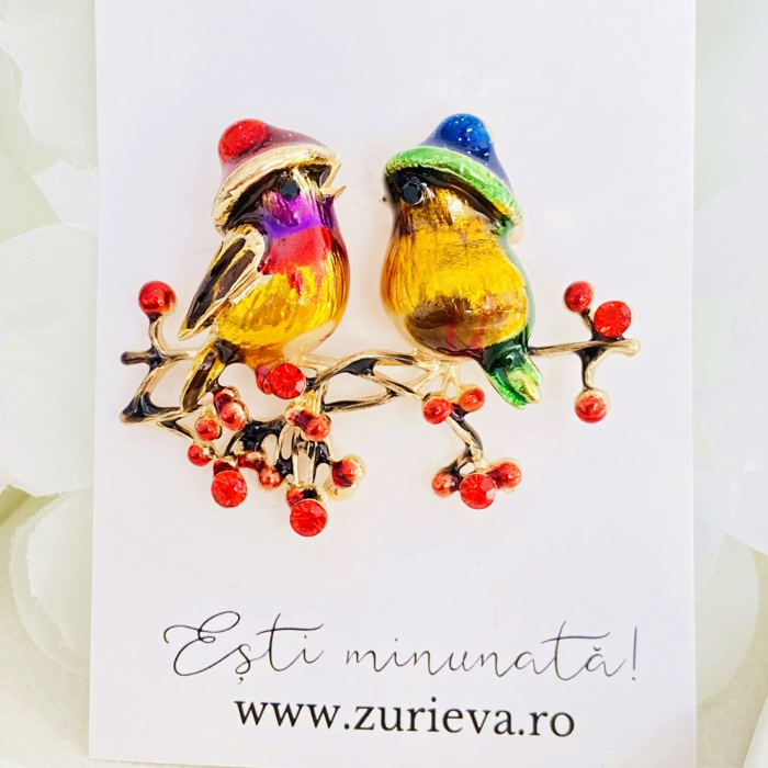 Brosa Pasari Colorate, Brosa Dama Femei [4]