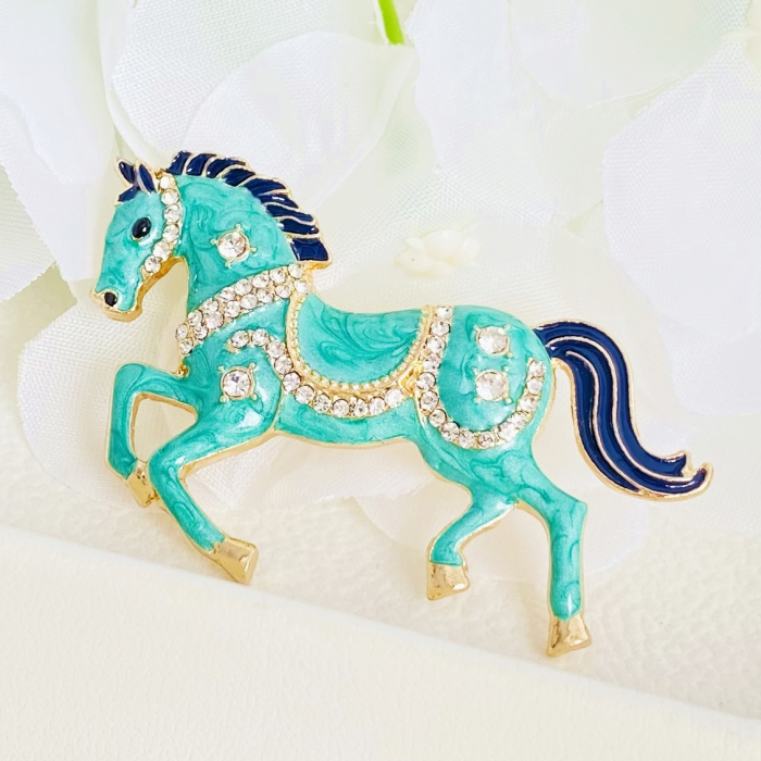 Brosa Cal Email Turcoaz, Brosa Dama Femei [5]