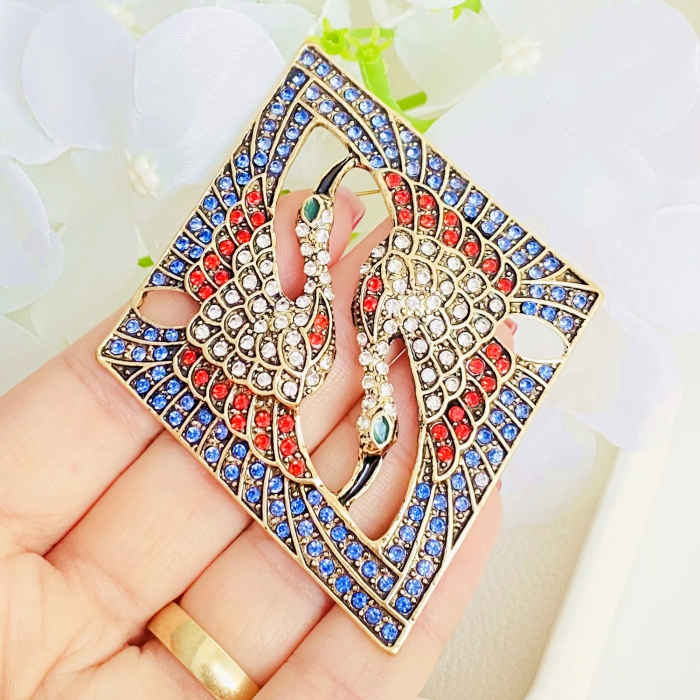 Brosa Romb Cocori Cristale, Brosa Dama Femei [3]