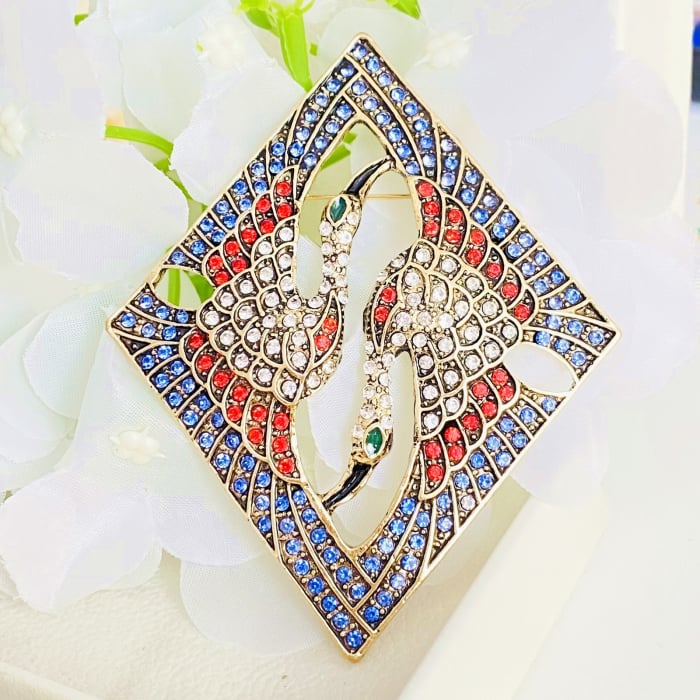 Brosa Romb Cocori Cristale, Brosa Dama Femei [2]