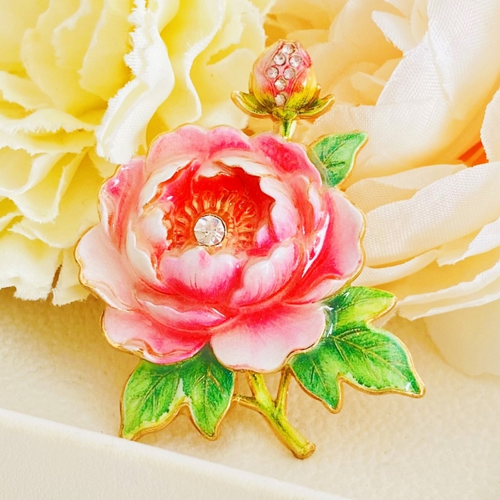 Brosa Bujor cu Cristale, Brose Dama, Brose Flori [2]