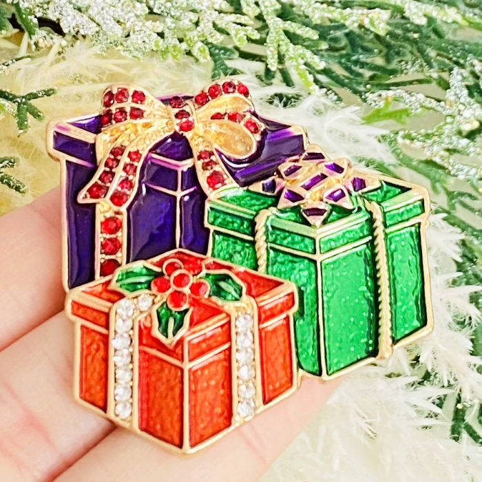 Brosa Cadouri Colorate Craciun, Brosa Statement, Brose Femei [2]