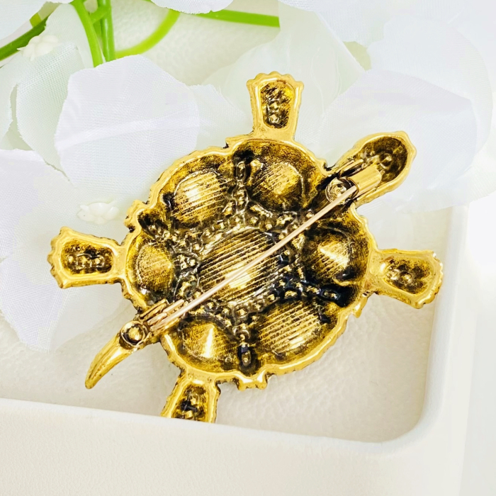 Brosa Broasca Testoasa Cristale, Brosa Dama Femei [8]