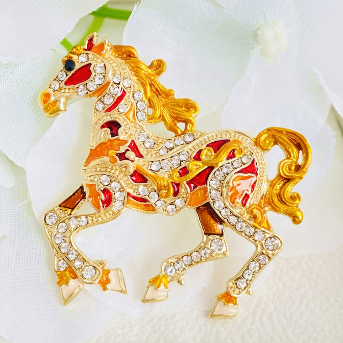 Brosa Cal Auriu, Brosa Dama Femei [3]