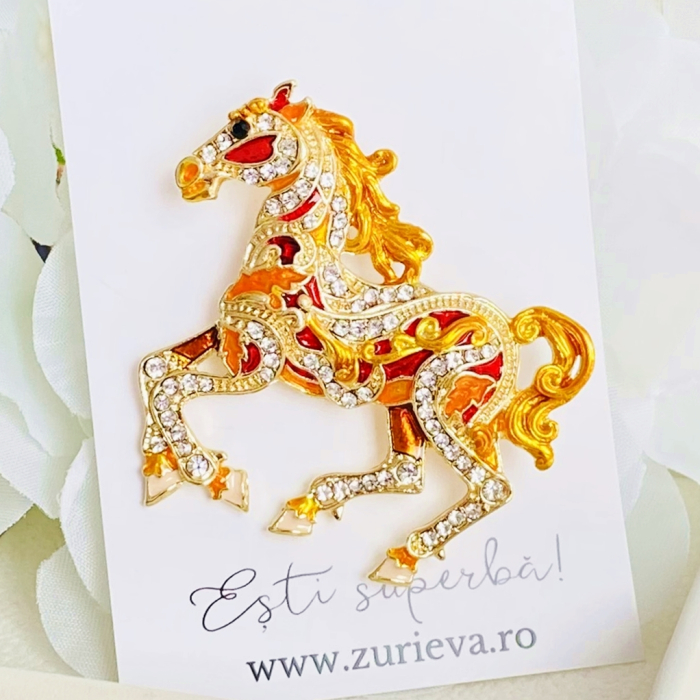 Brosa Cal Auriu, Brosa Dama Femei [2]