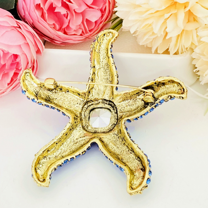 Brosa Stea Mare Albastra XL, Brosa Statement, Brose Femei [7]