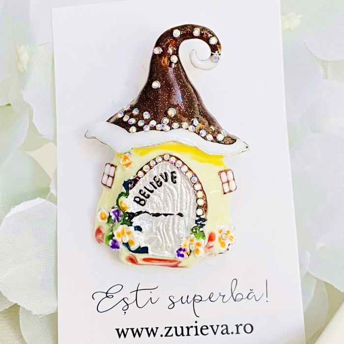 Brosa Casuta din Povesti, Brosa Statement Dama Femei [6]