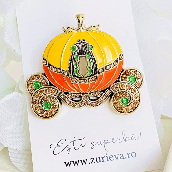 Brosa Trasura Dovleac Cenusareasa, Brosa Statement Dama Femei [3]