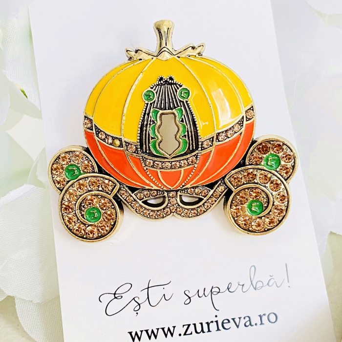 Brosa Trasura Dovleac Cenusareasa, Brosa Statement Dama Femei [7]