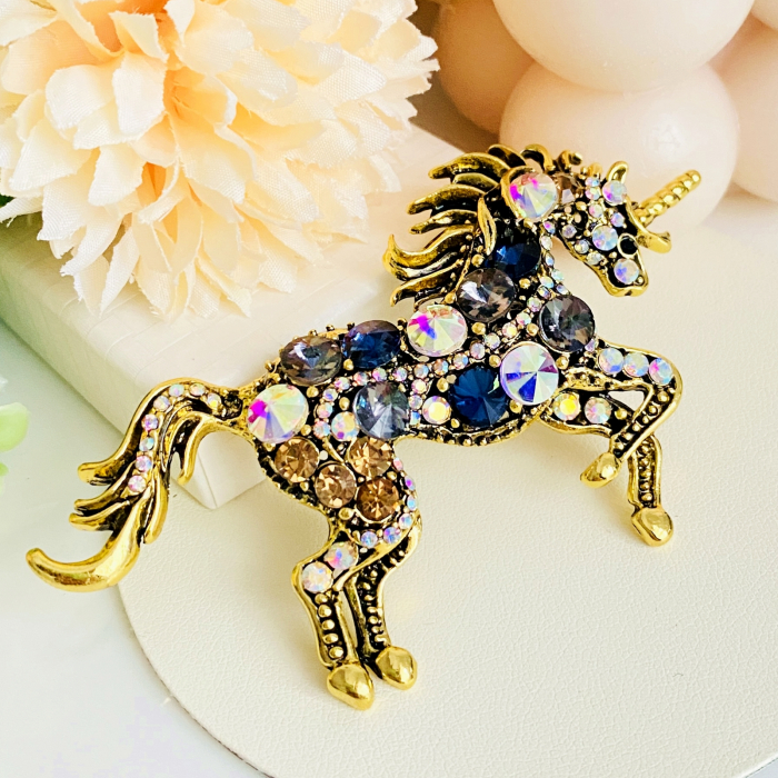 Brosa Unicorn Cristale, Brosa Dama Femei [5]