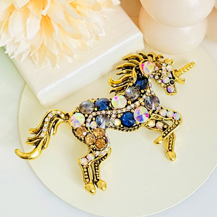 Brosa Unicorn Cristale, Brosa Dama Femei [3]