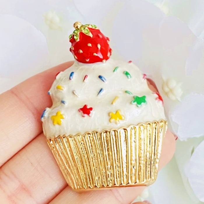 Brosa Briosa Capsuni, Brosa Statement Dama Femei [2]