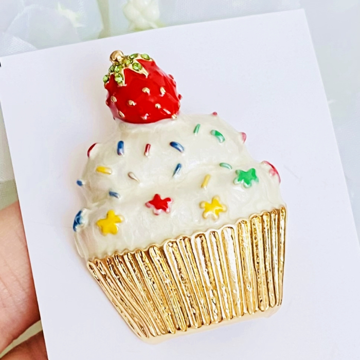 Brosa Briosa Capsuni, Brosa Statement Dama Femei [5]