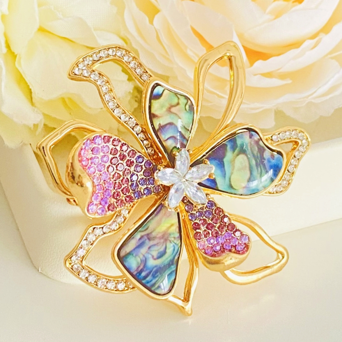 Brosa Floare Mov Albastra, Brose Dama, Brose Elegante [2]
