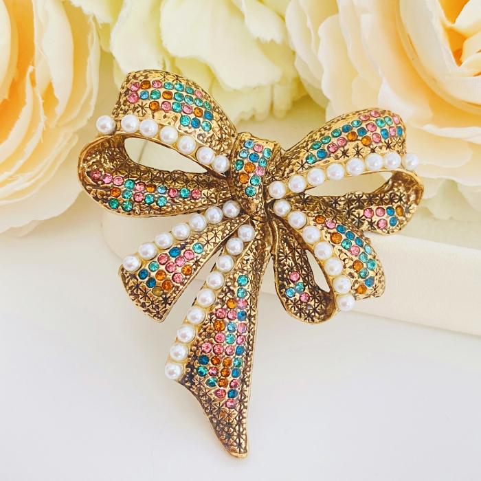 Brosa Funda Cristale Colorate & Perle, Brose Dama, Brose Mari Elegante [2]