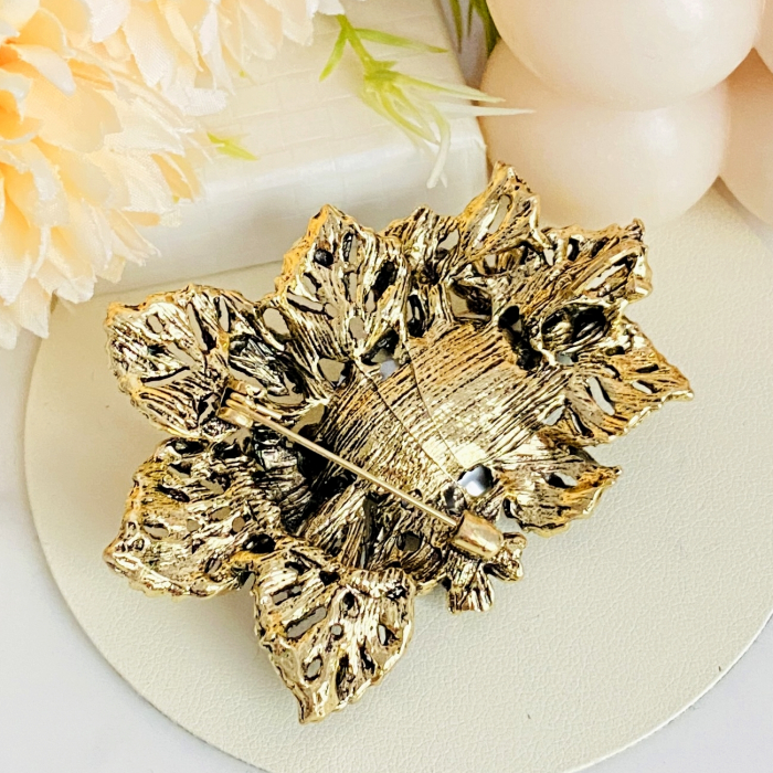 Brosa Statement Cristale Mov, Brosa Dama Femei [8]