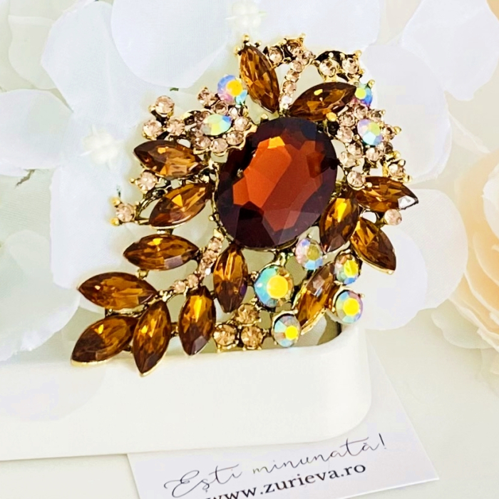 Brosa Cristale Maro XL, Brose Dama, Brose Elegante [4]