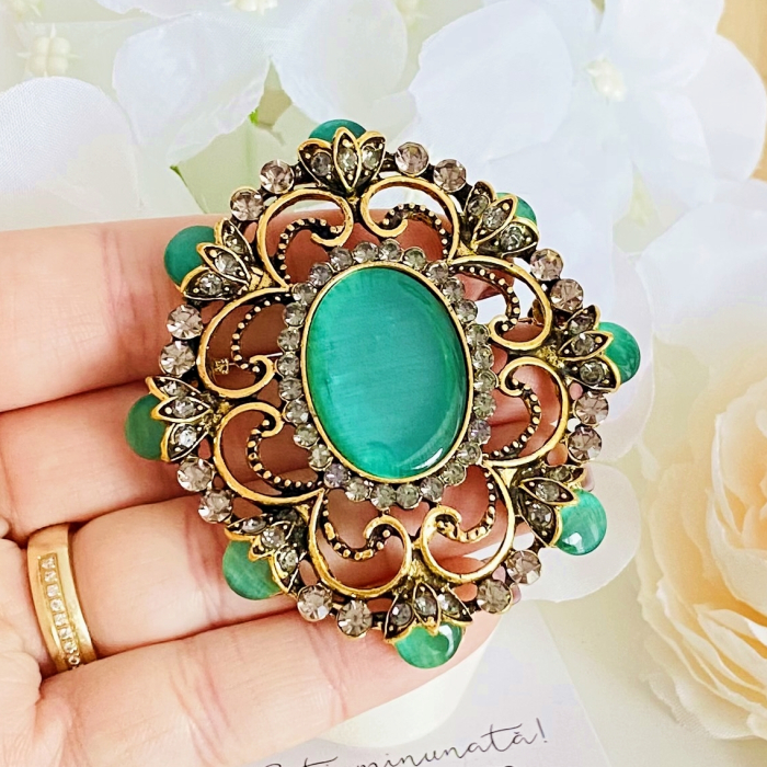 Brosa Eleganta Verde, Brose Dama, Brose Elegante [3]
