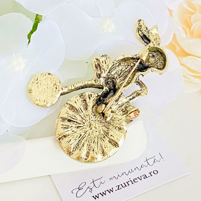 Brosa Iepure pe Bicicleta Roz, Brose Dama, Brose Elegante [8]